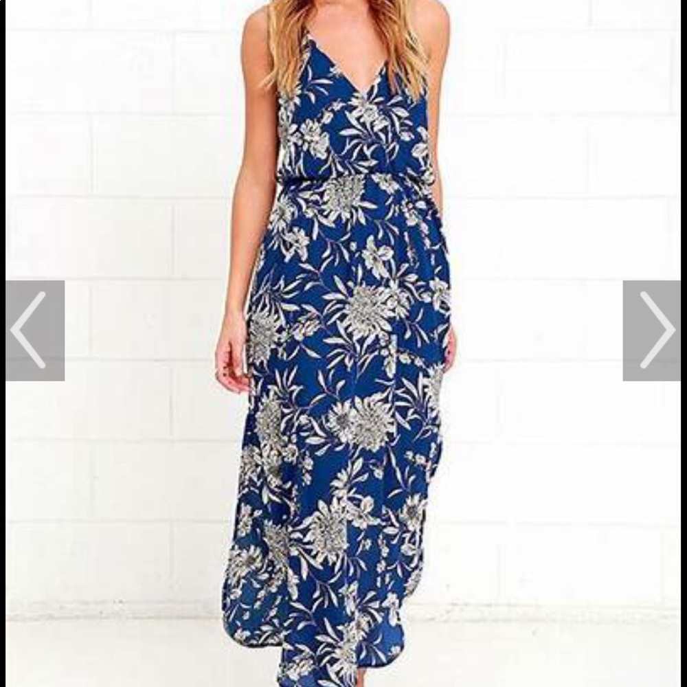 Lulus Along the Way Waterway Blue dress